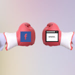 boxing gloves facebook vs website
