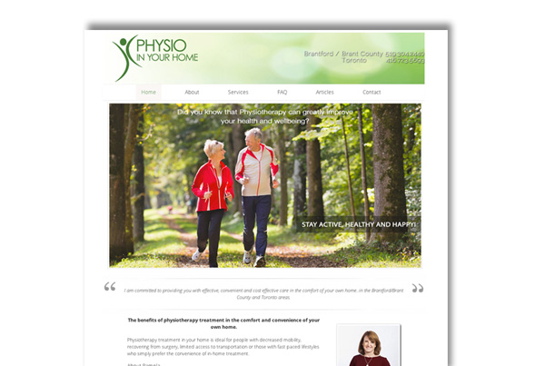 Physio In Your Home Website