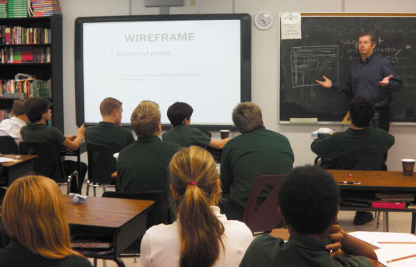 Eric Website wireframe presentation