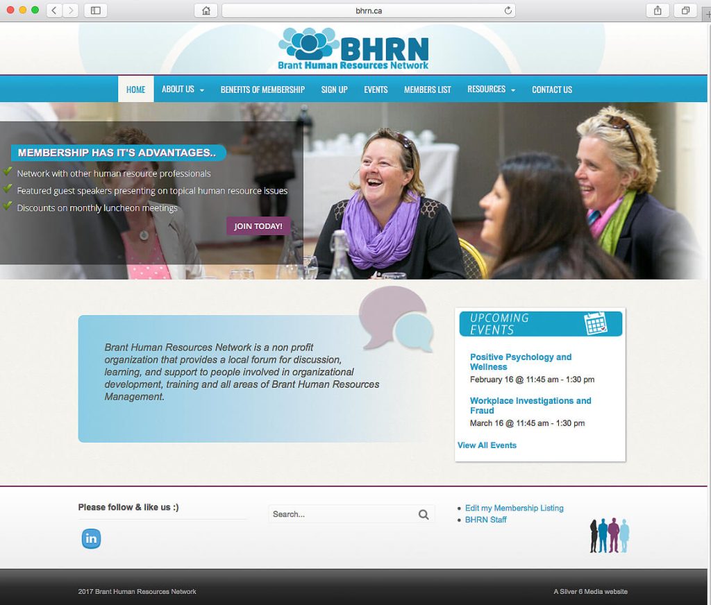 Redesigned website BHRN