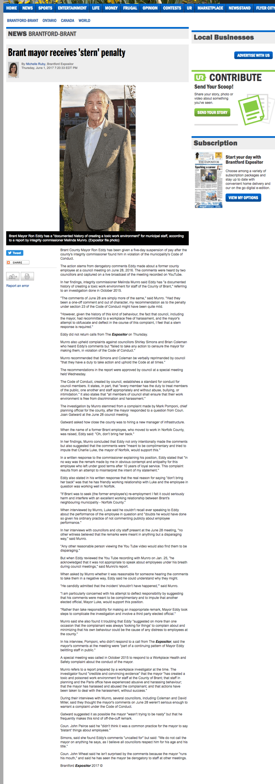 Mayor has a "documented history of creating a toxic work environment".