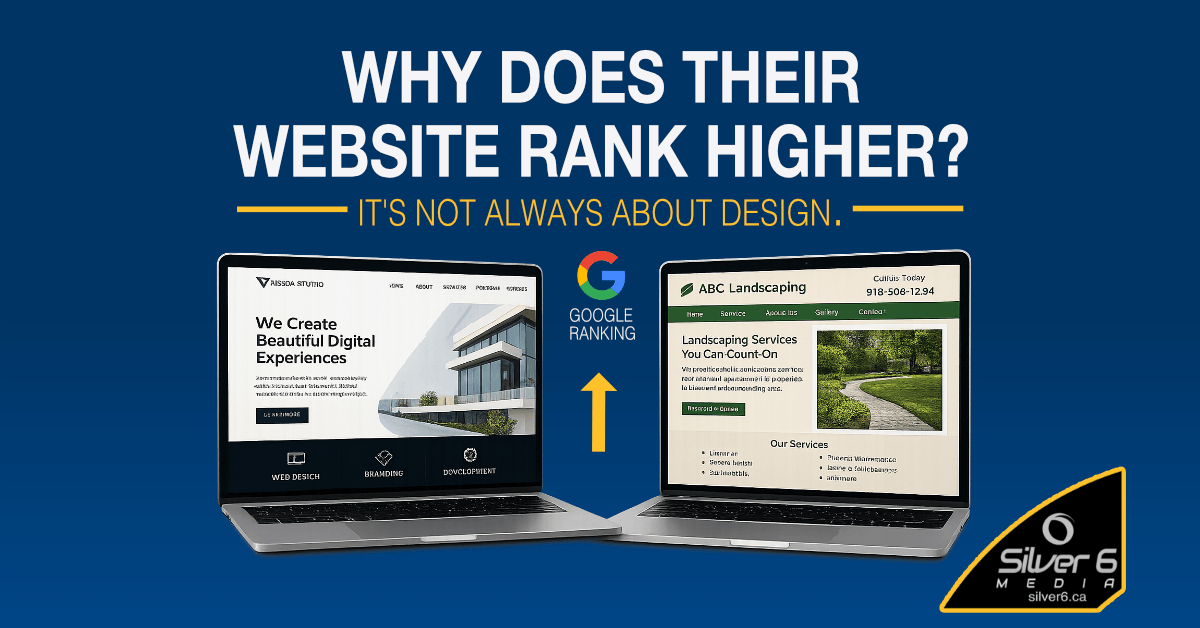 Why does their website rank higher