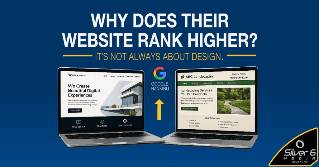 Why does their website rank higher