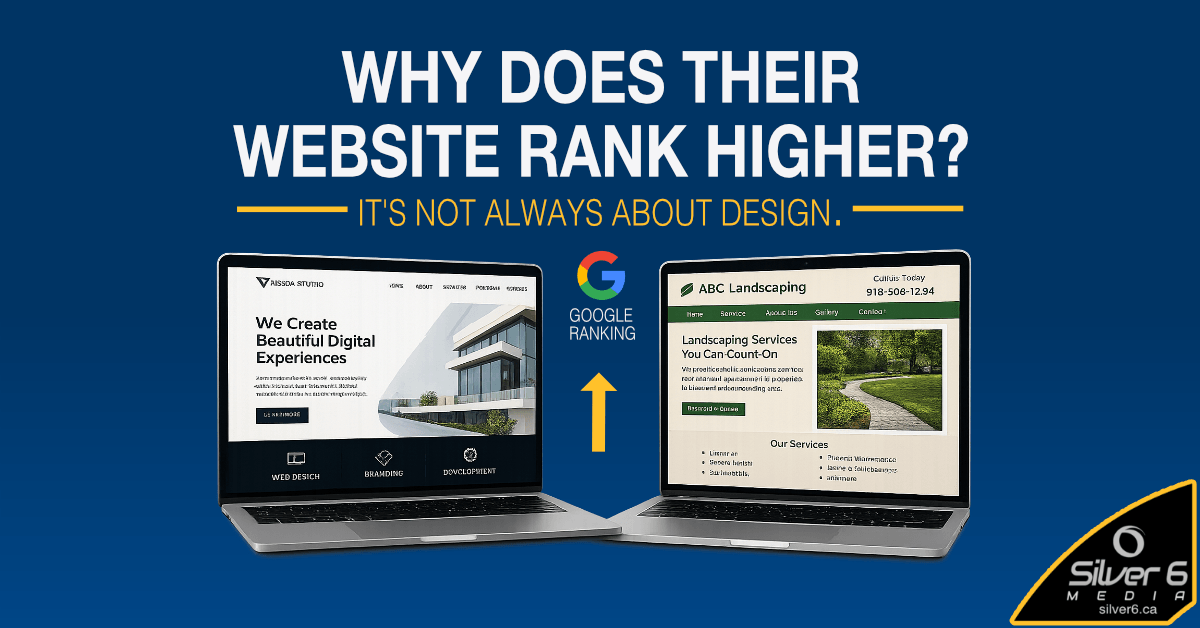 Why does their website rank higher