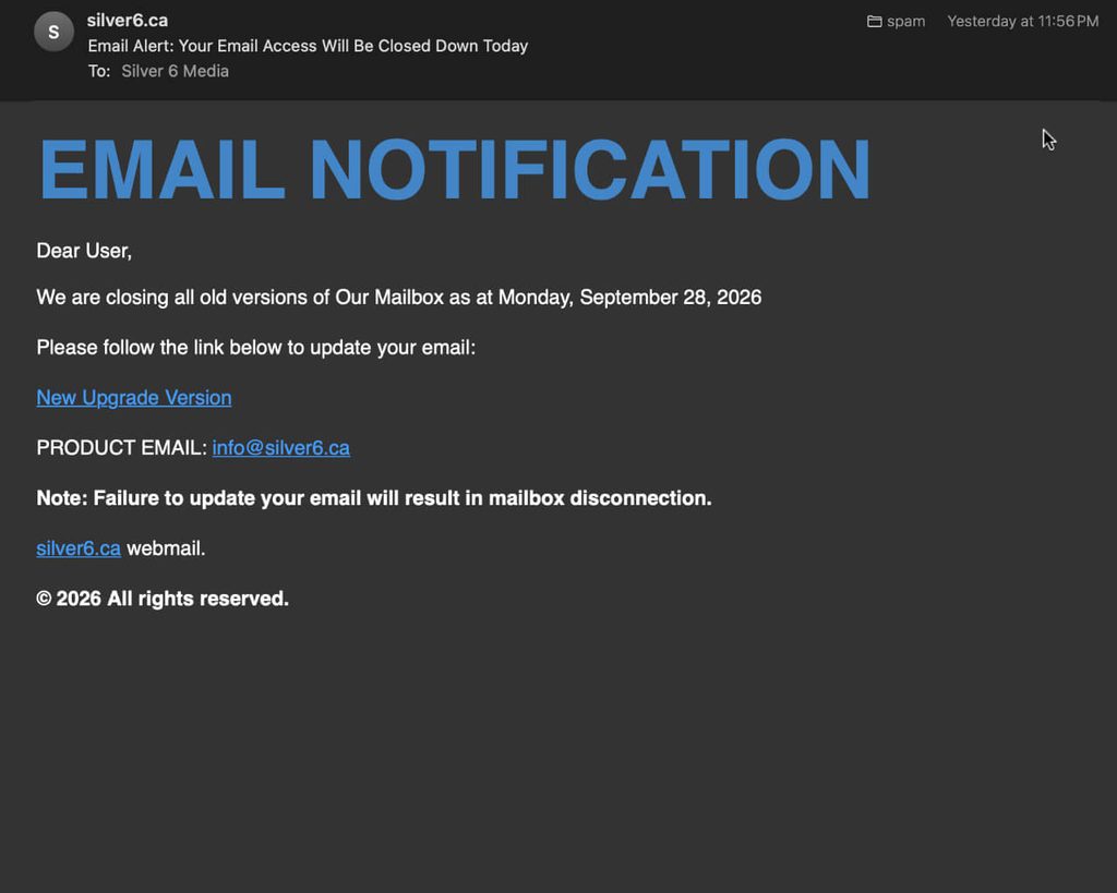 Spam-example-silver6media