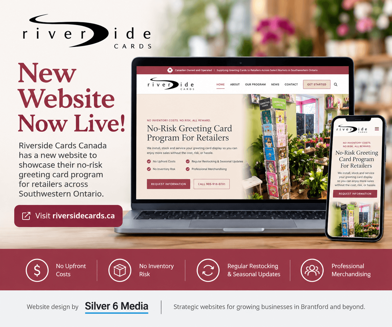NEW WEBSITE LAUNCH: Riverside Cards Canada – Silver 6 Media